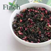 Finch Brand 2016 El té verde más nuevo del arándano de Beauty-keeping, té mezclado del sabor del arándano secado para la bolsita de té